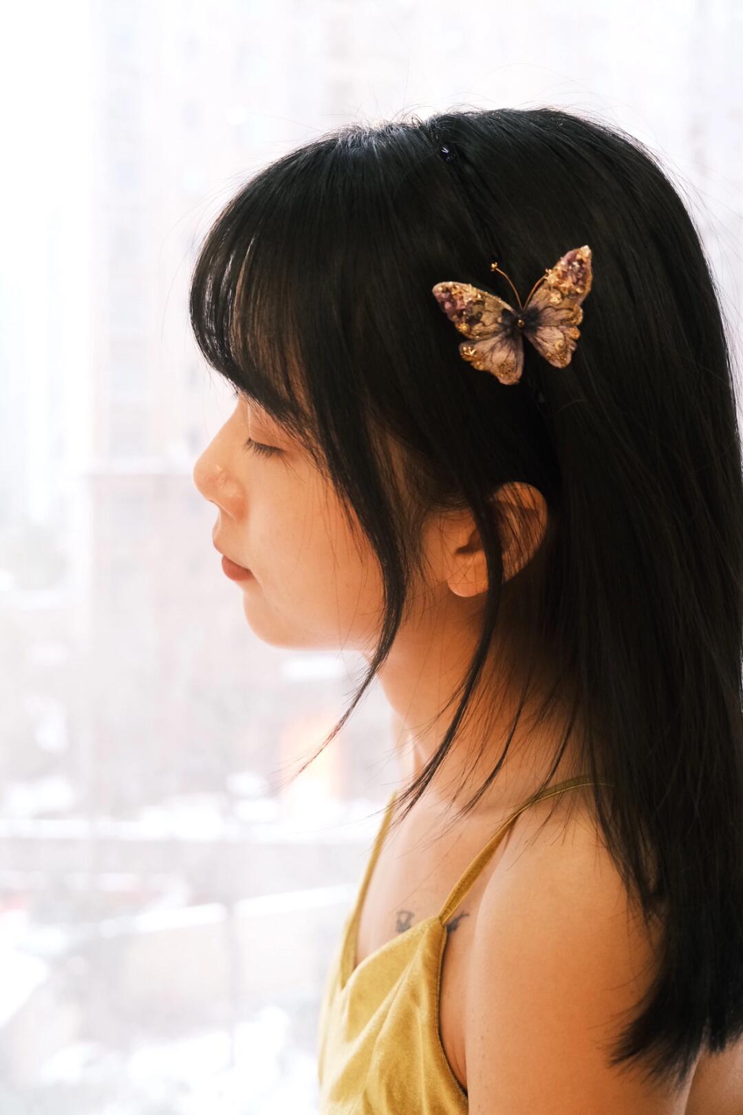 Purple Butterfly：Brooch/Hairband /Necklace