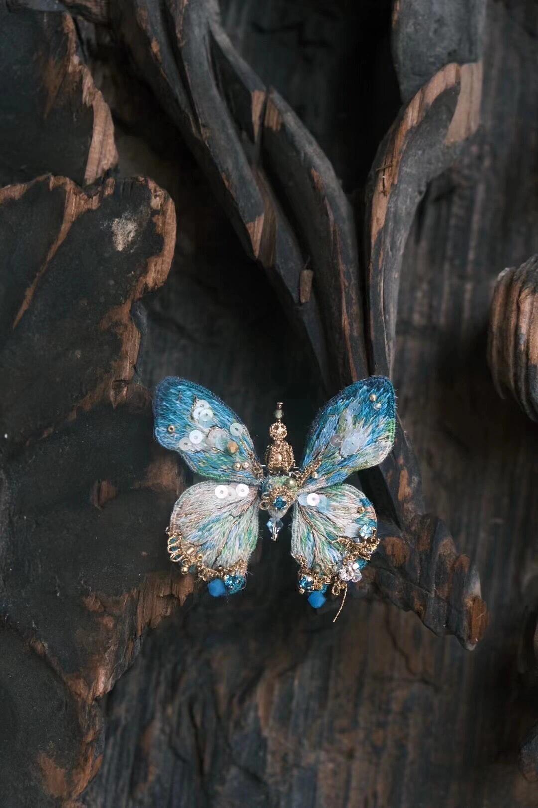 Blue Butterfly：Brooch/Hairband /Necklace