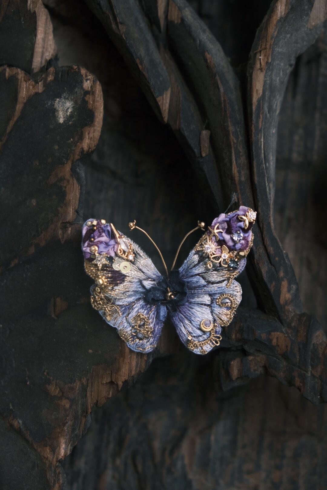 Purple Butterfly：Brooch/Hairband /Necklace