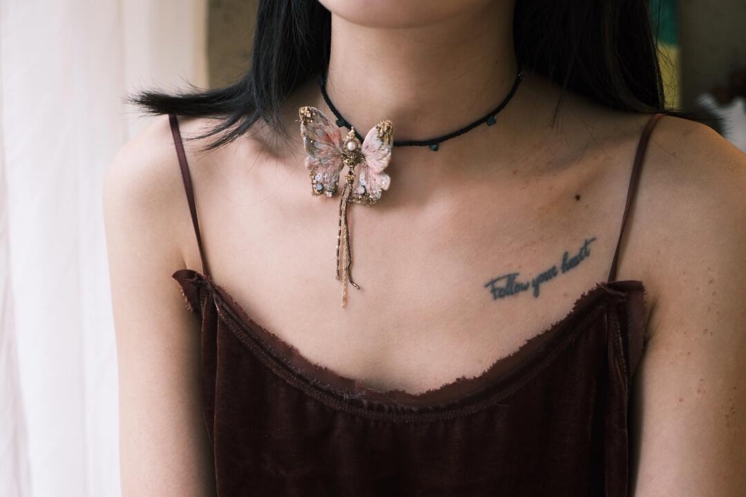 Pink Butterfly：Brooch/Hairband /Necklace